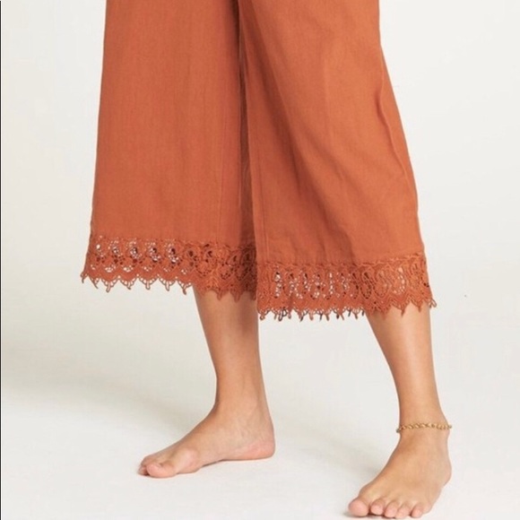 Billabong Lace and Lies Cottagecore Rust Jumpsuit - Picture 10 of 11
